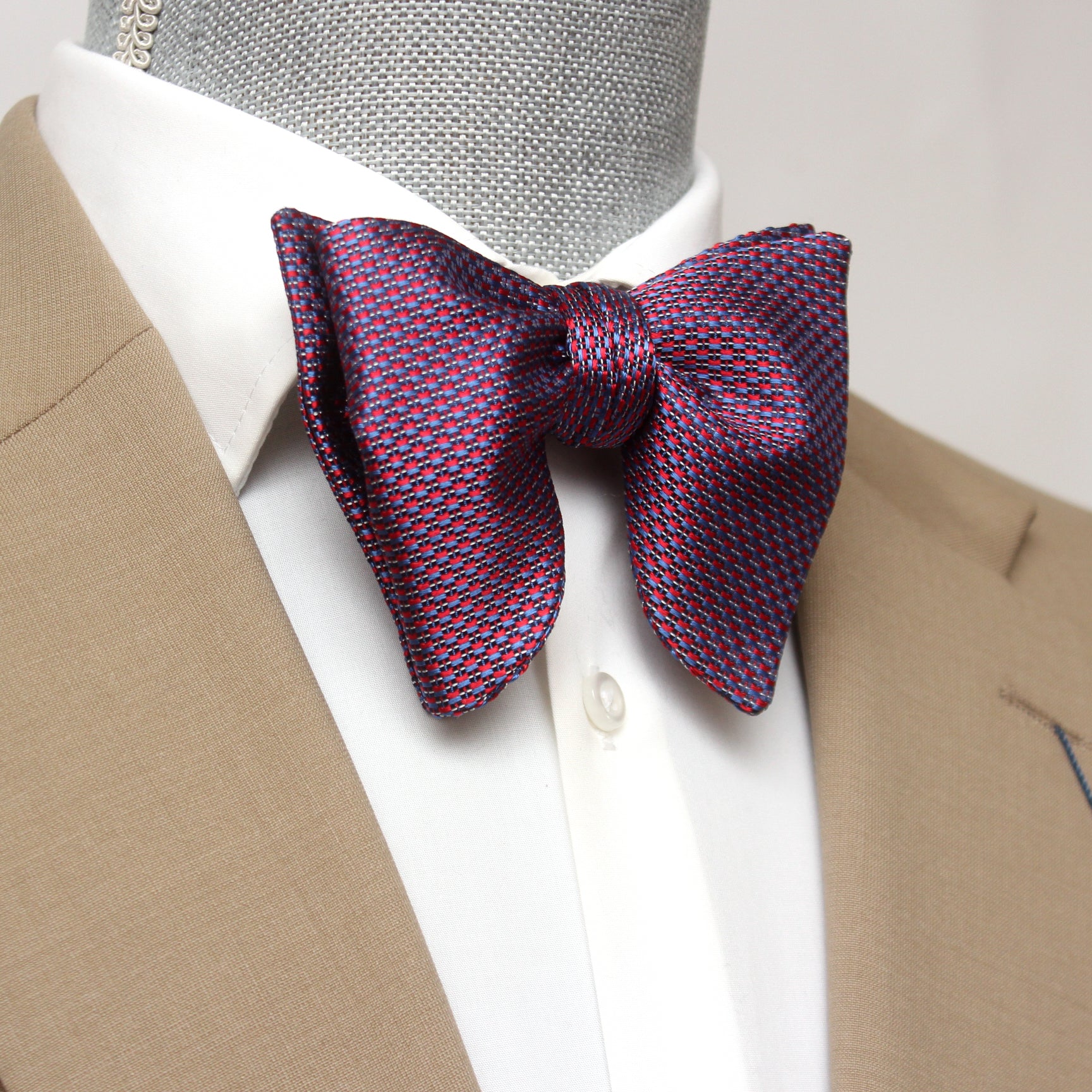 Purple Big Butterfly Silk Bow Tie
