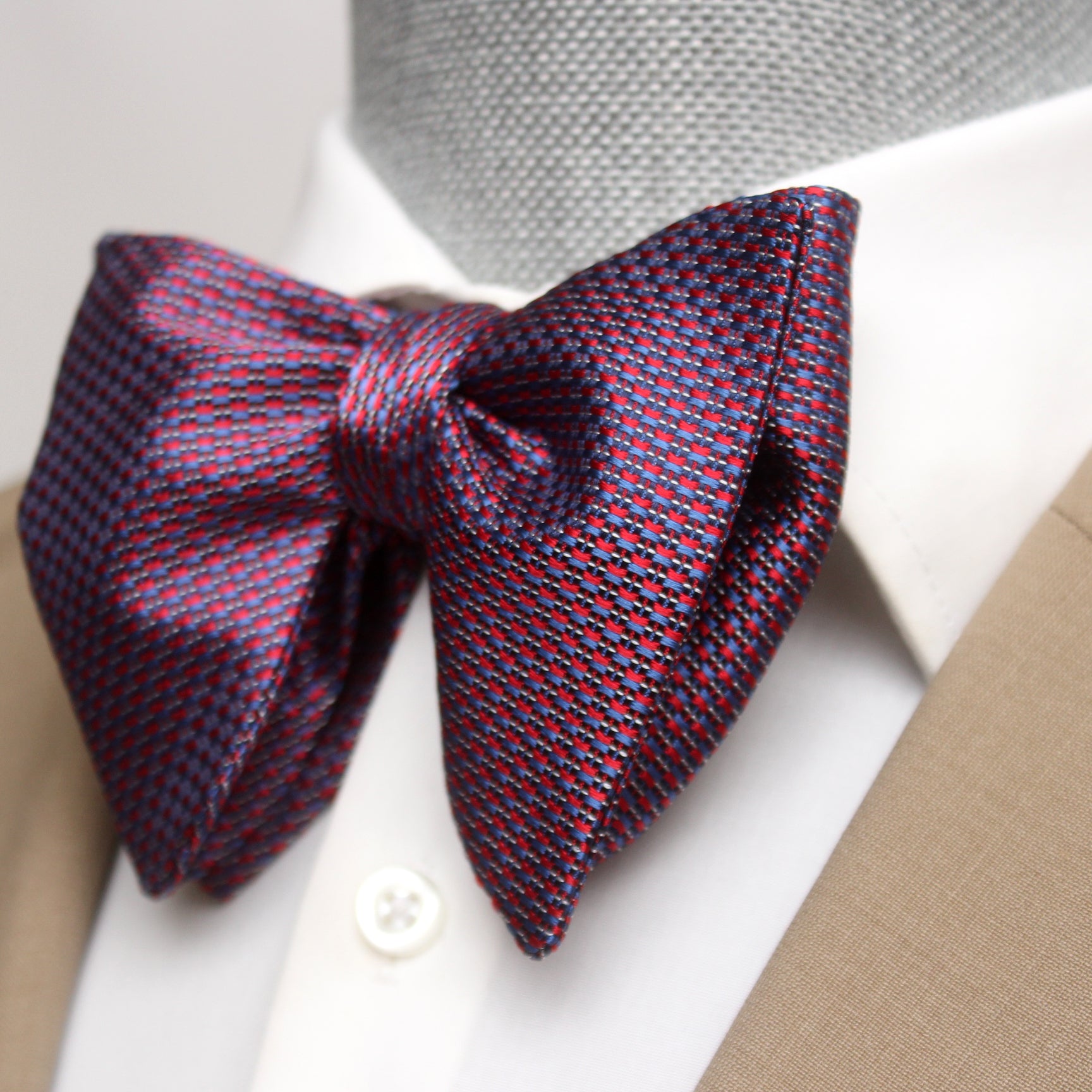 Purple Big Butterfly Silk Bow Tie
