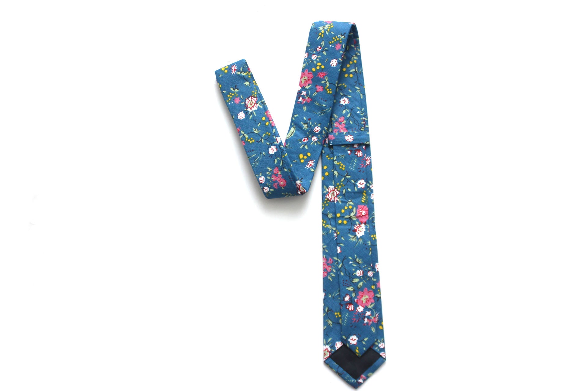 Blue Floral Necktie
