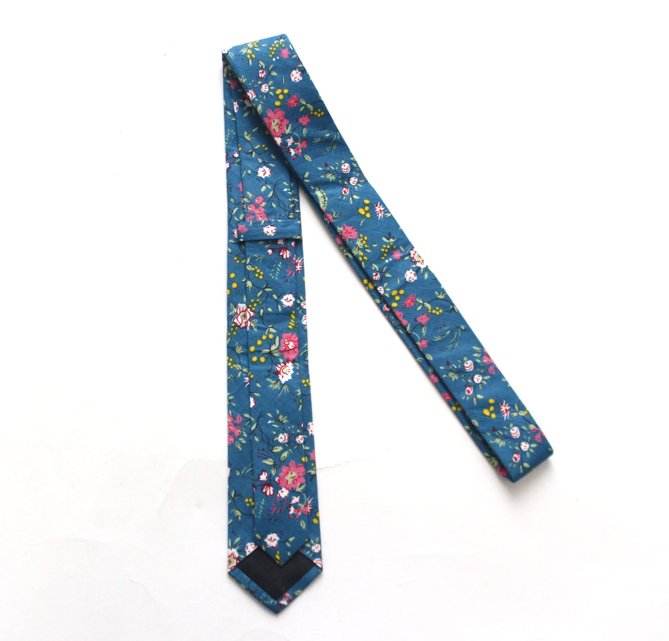 Blue Floral Necktie