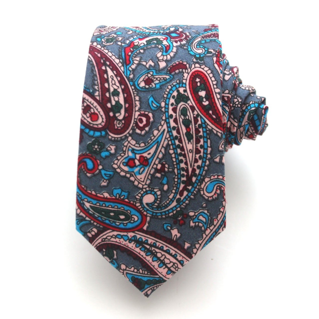 Paisley Floral Cotton Necktie