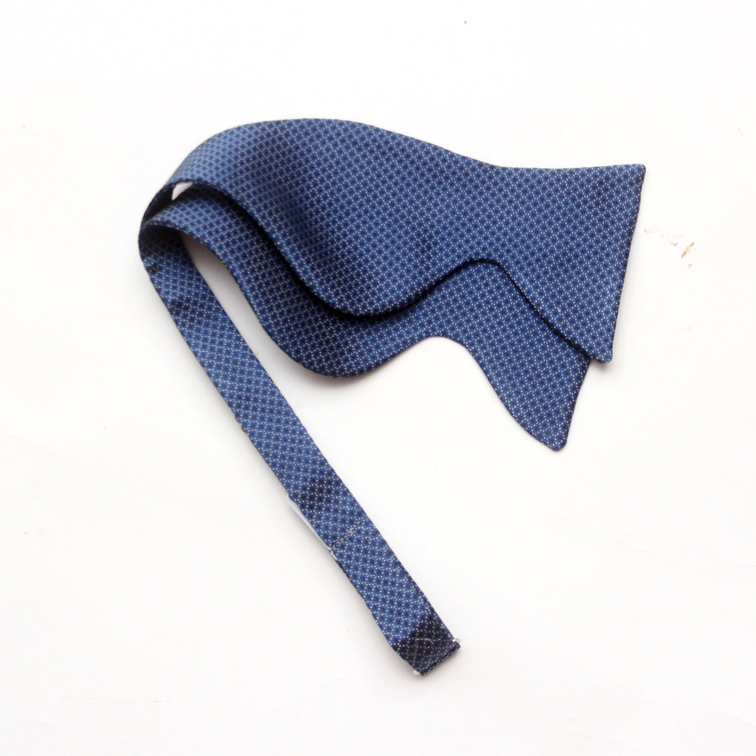 Blue Big Butterfly Silk Bow Tie