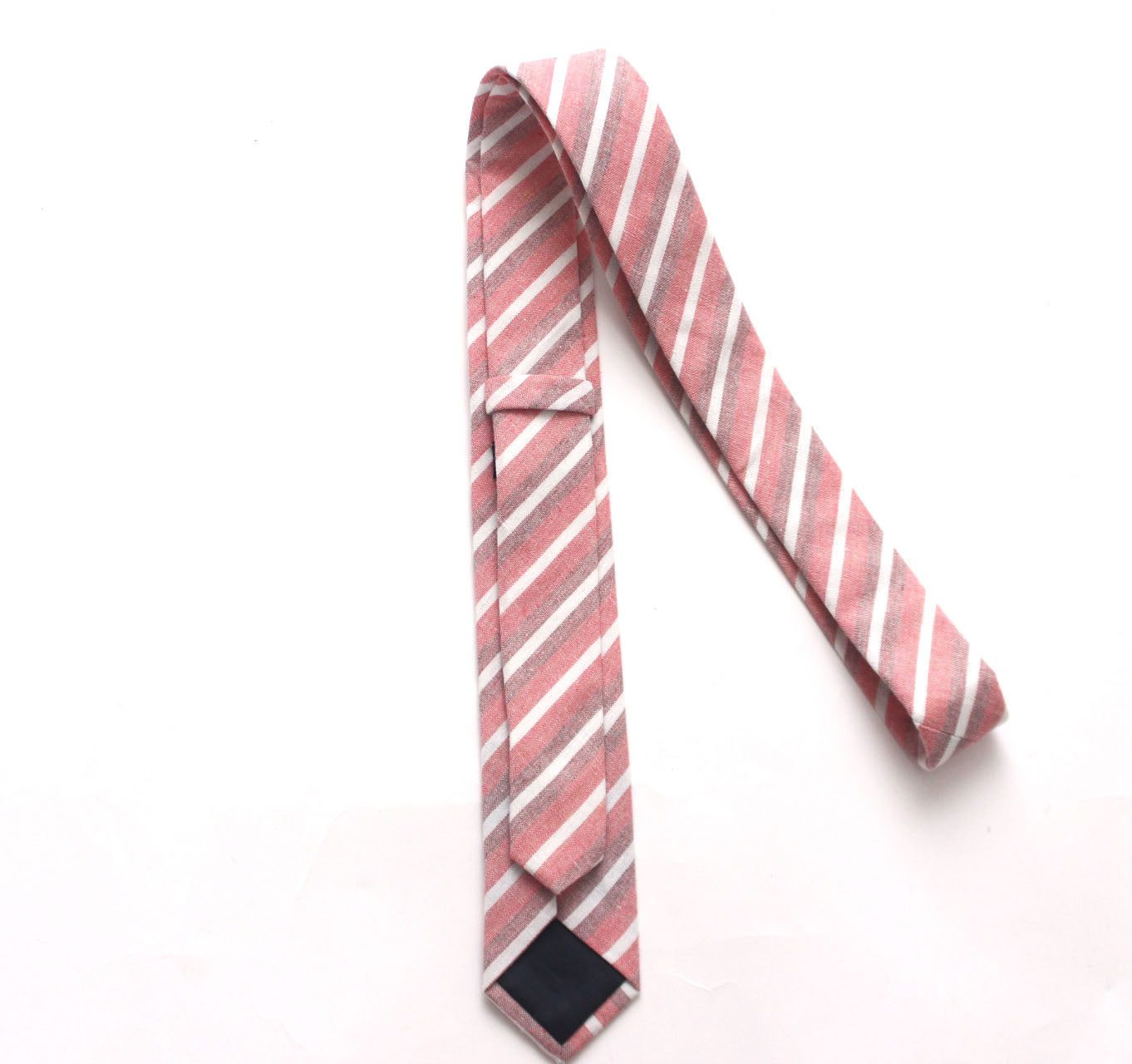 Dusty Pink Stripe Floral Necktie 2.36"