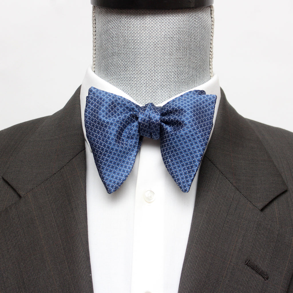 Blue Big Butterfly Silk Bow Tie
