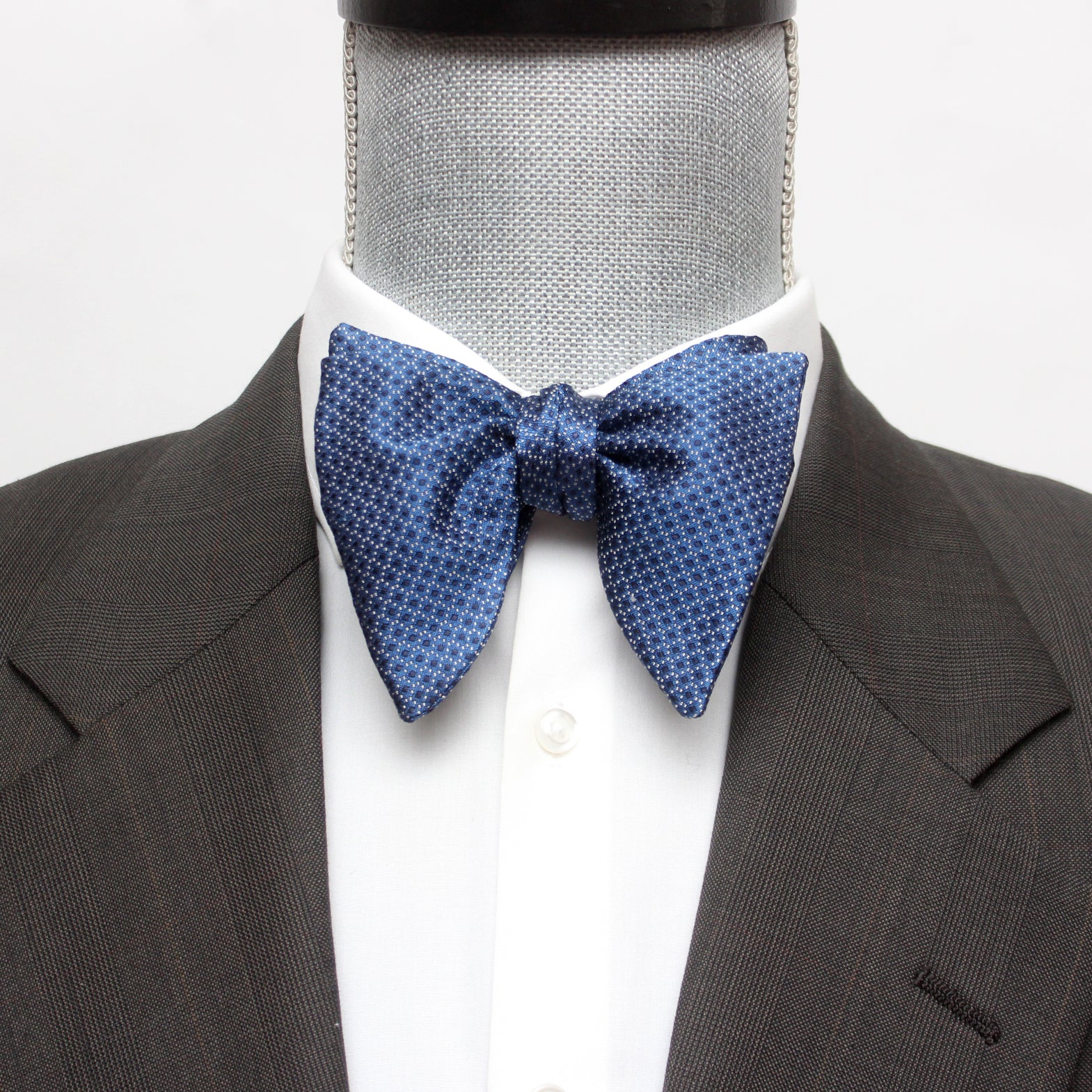Blue Big Butterfly Silk Bow Tie