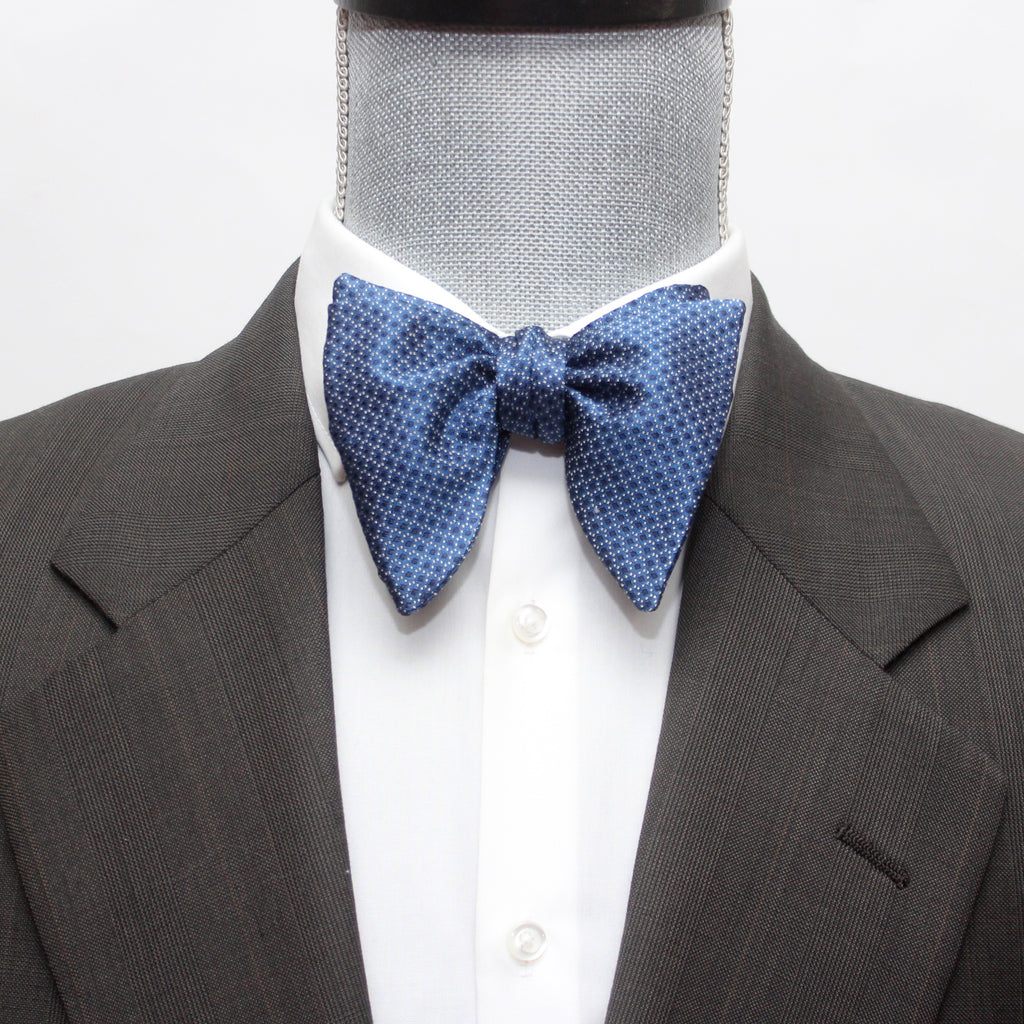 Blue Big Butterfly Silk Bow Tie