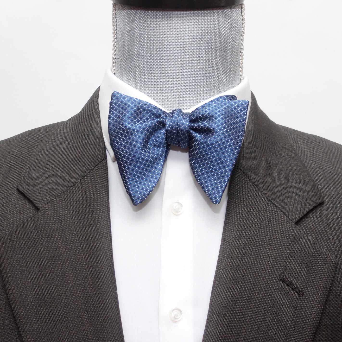 Blue Big Butterfly Silk Bow Tie
