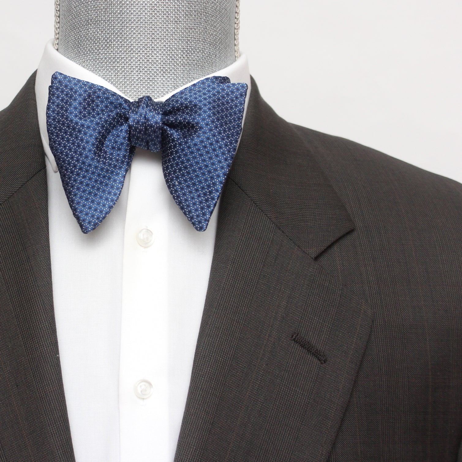 Blue Big Butterfly Silk Bow Tie