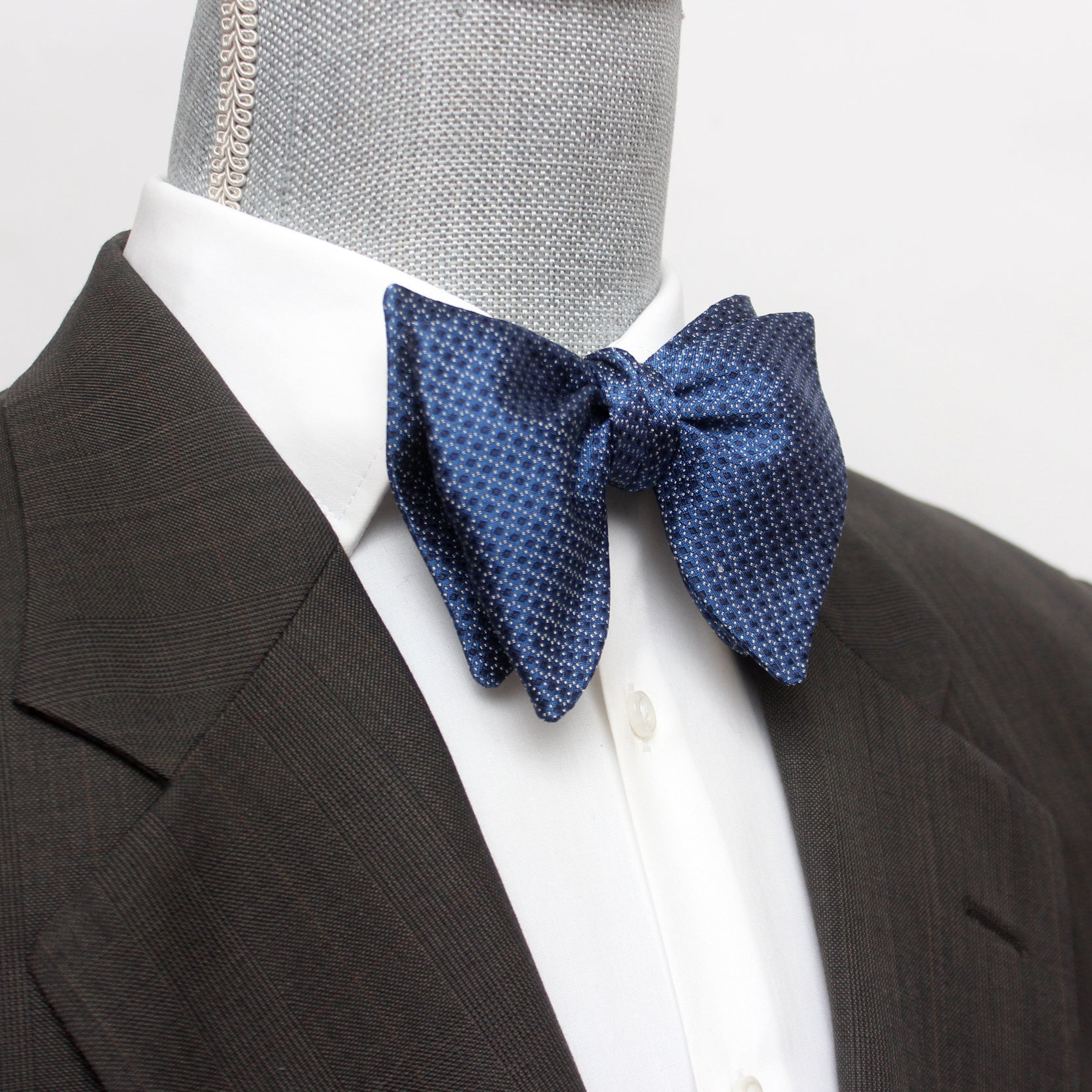 Blue Big Butterfly Silk Bow Tie