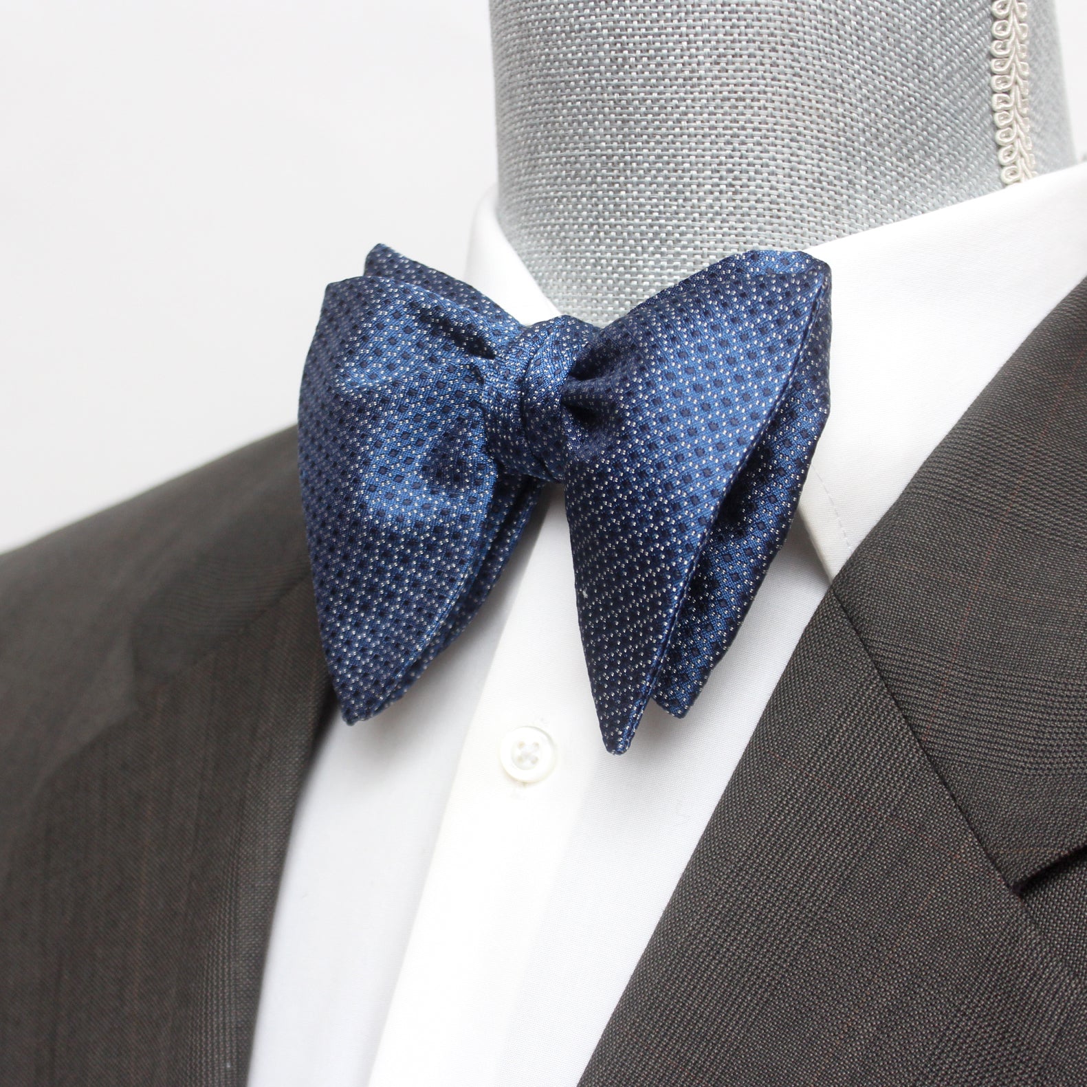 Blue Big Butterfly Silk Bow Tie