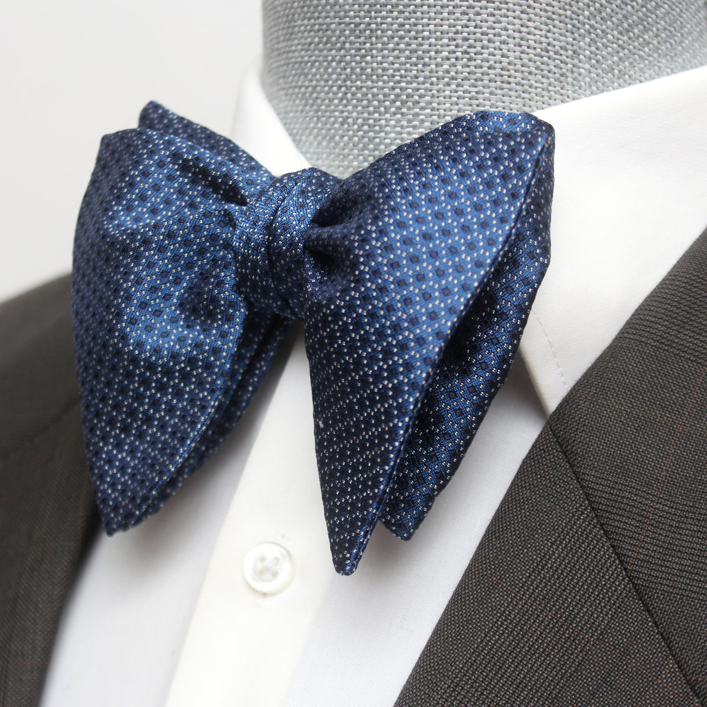 Blue Big Butterfly Silk Bow Tie