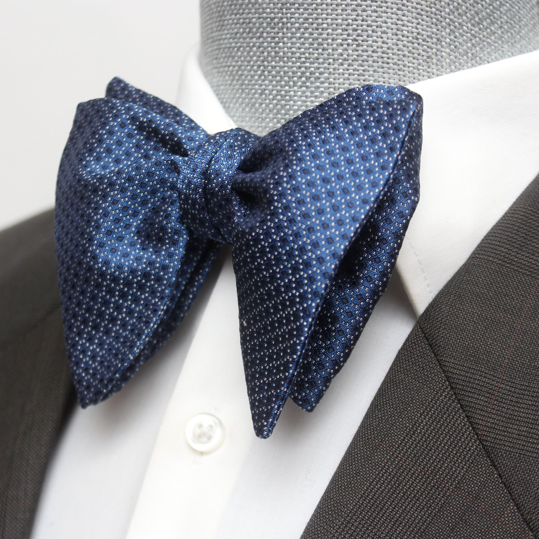 Blue Big Butterfly Silk Bow Tie