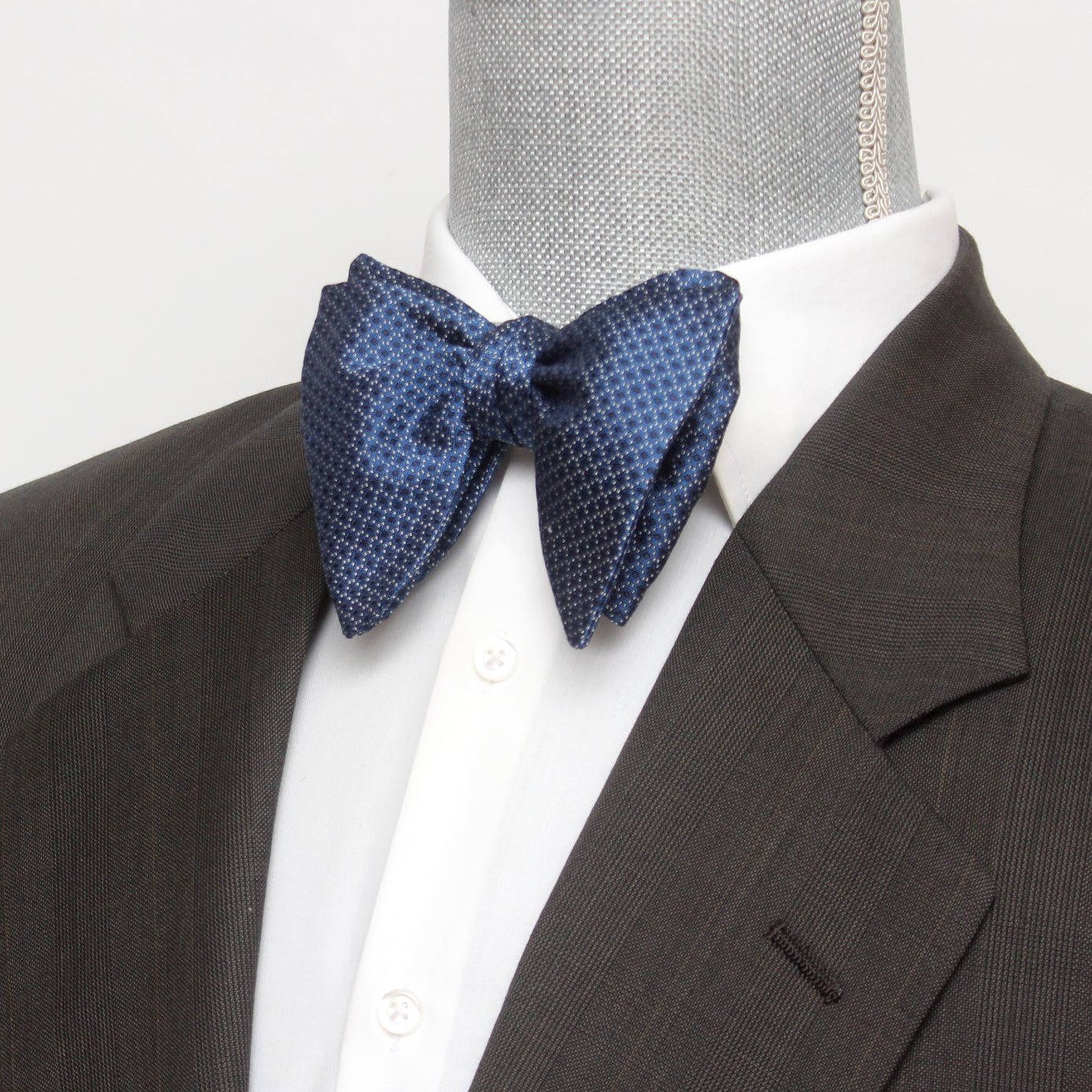 Blue Big Butterfly Silk Bow Tie