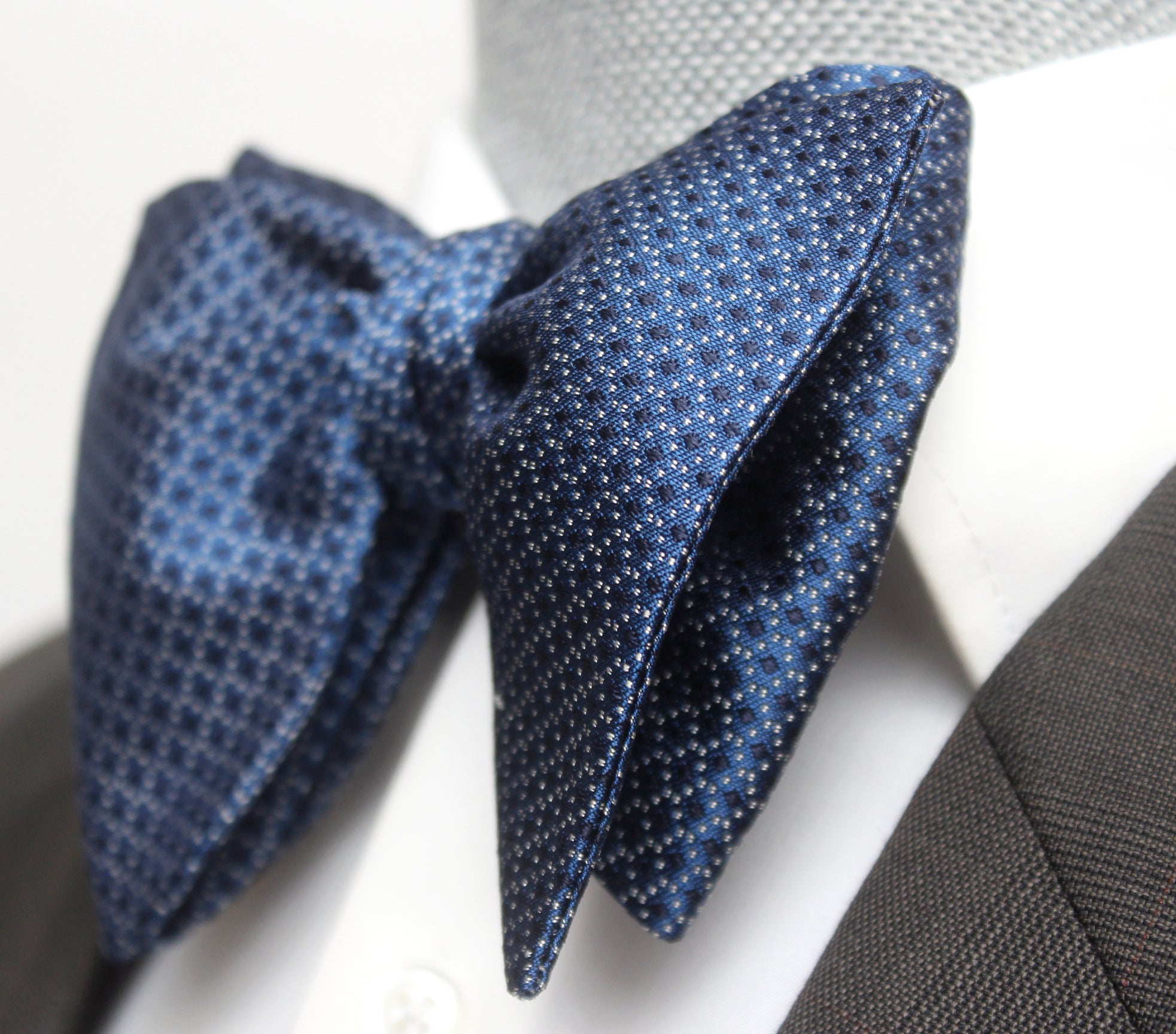 Blue Big Butterfly Silk Bow Tie