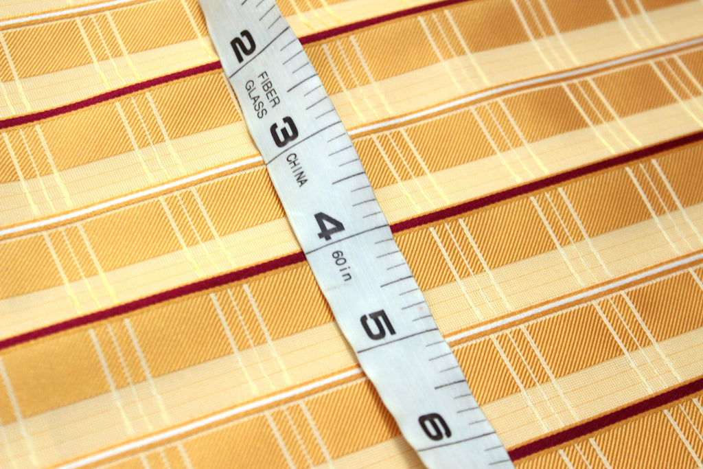 Orange Plaid Silk Fabric