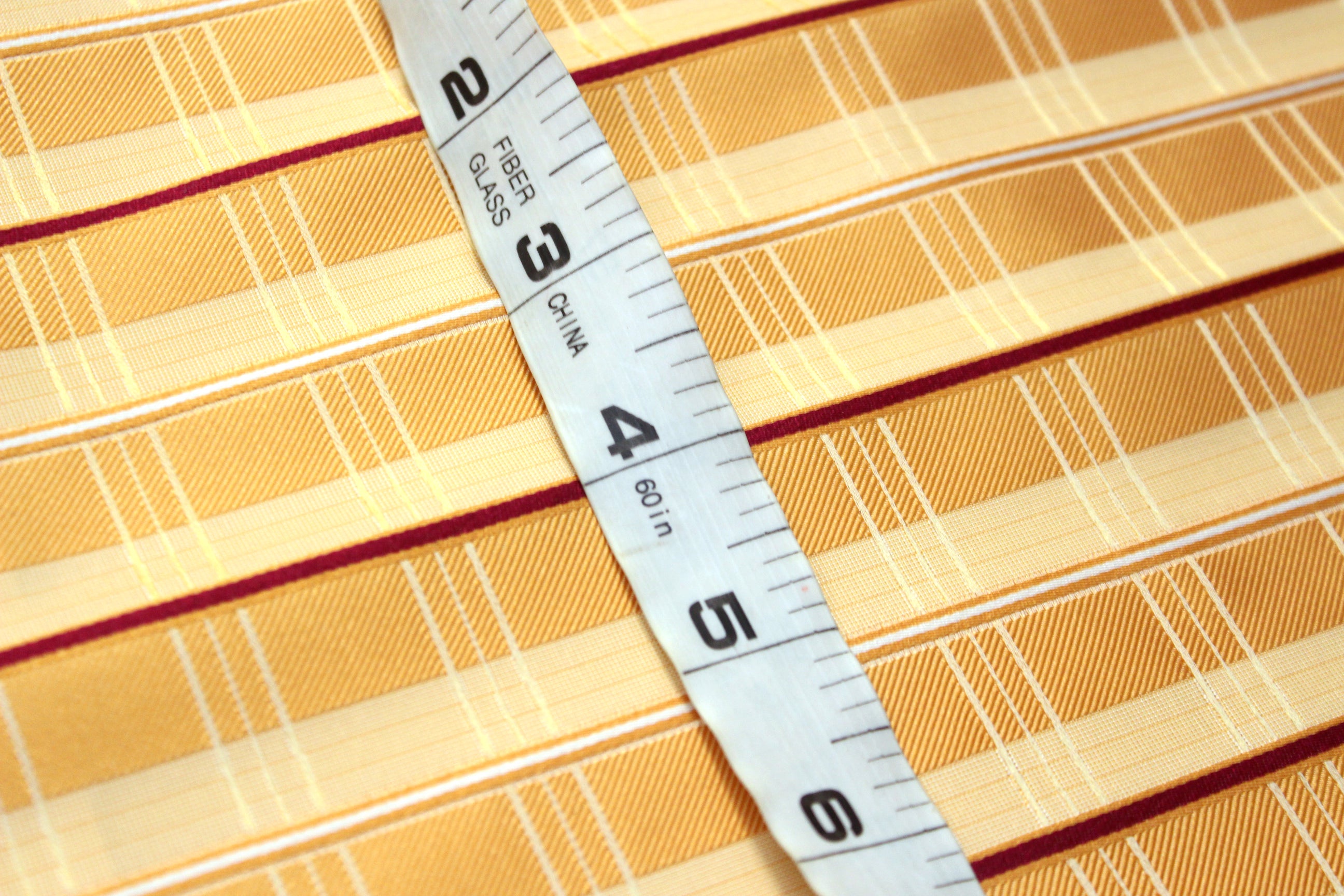 Orange Plaid Silk Fabric