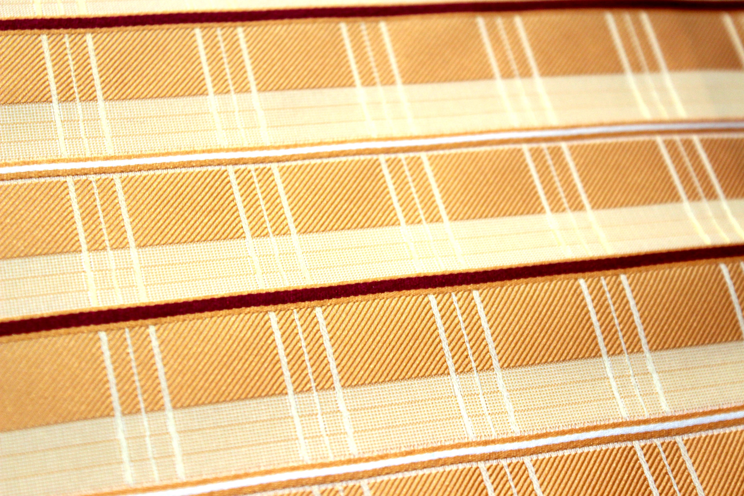 Orange Plaid Silk Fabric