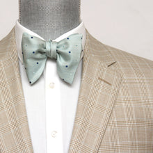Load image into Gallery viewer, Mint Polka Dot Big Butterfly Silk Bow Tie
