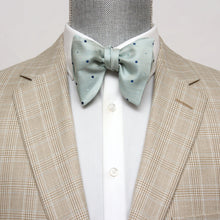 Load image into Gallery viewer, Mint Polka Dot Big Butterfly Silk Bow Tie
