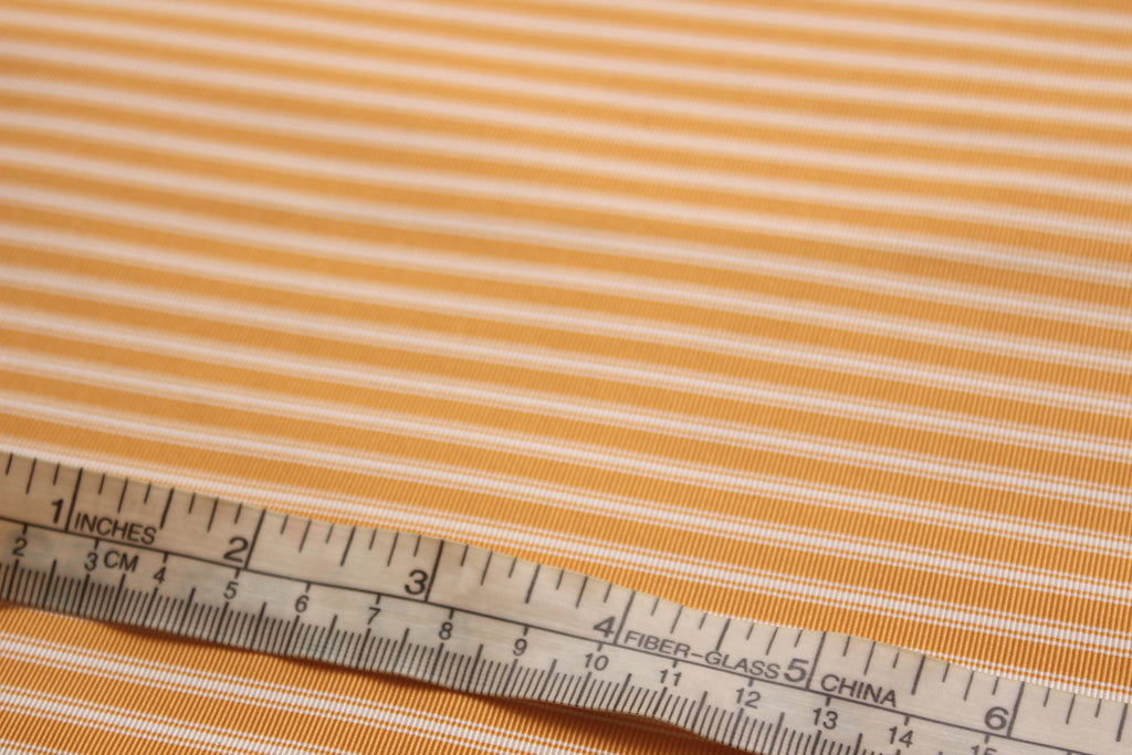 Orange Stripe Silk Fabric