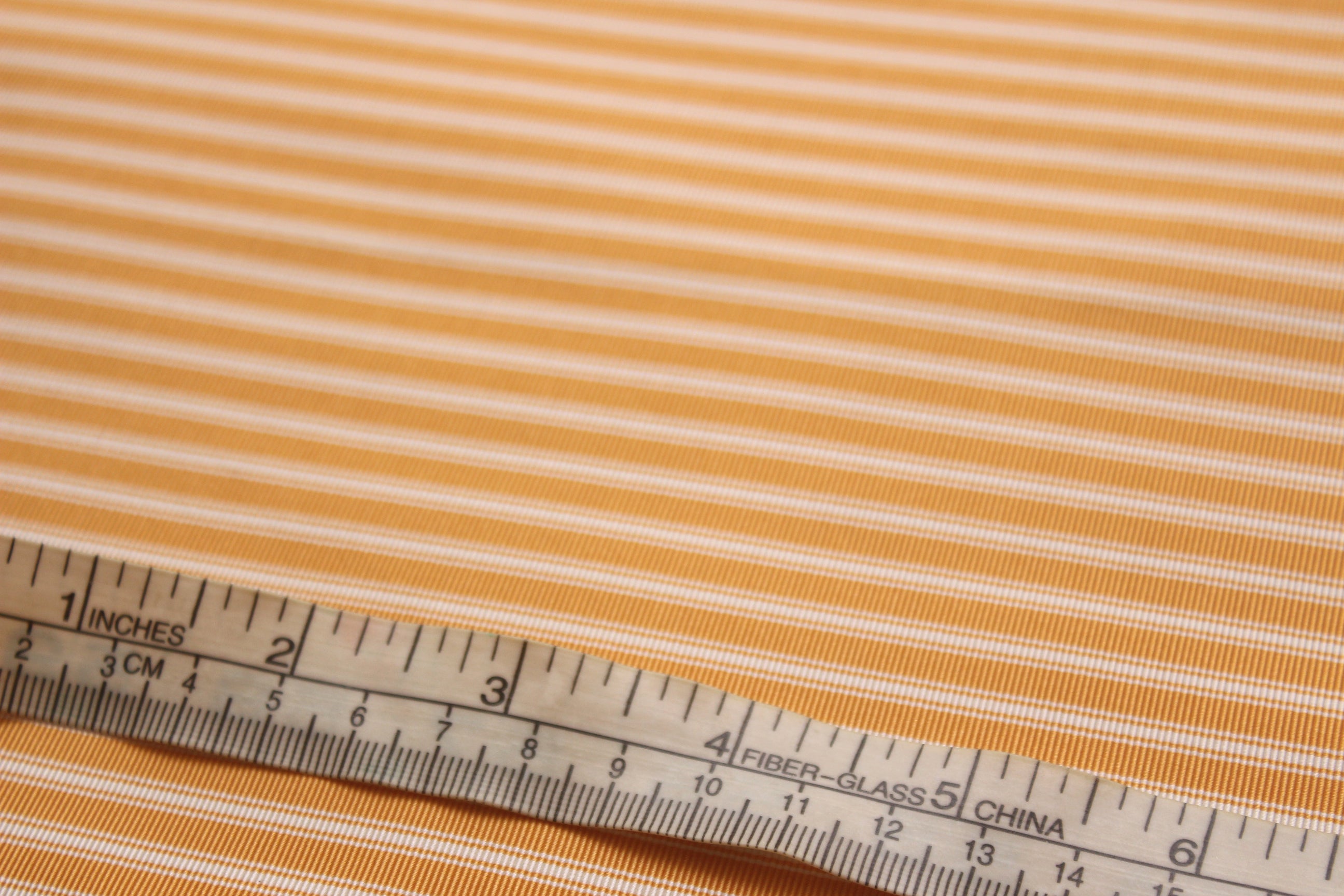 Orange Stripe Silk Fabric