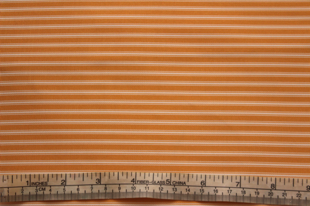 Orange Stripe Silk Fabric