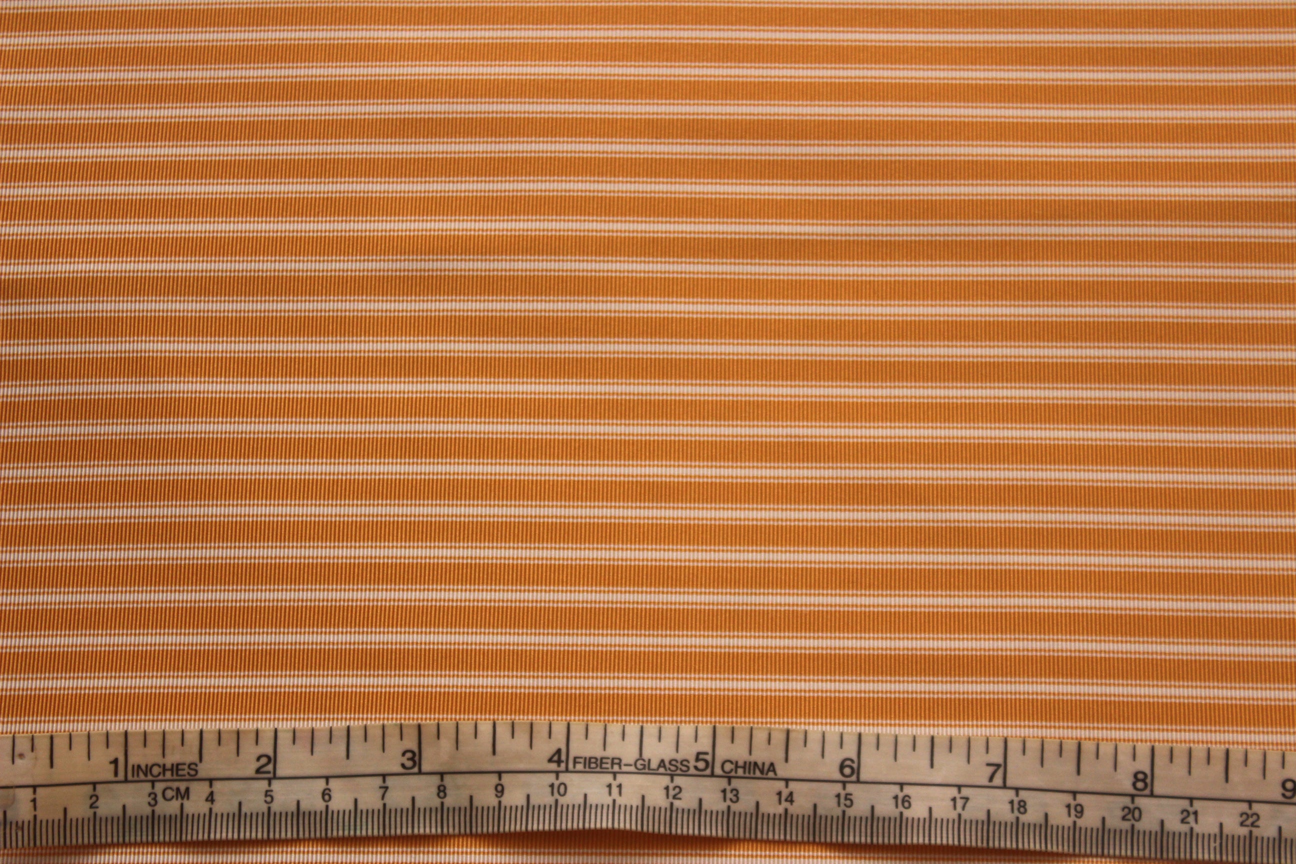 Orange Stripe Silk Fabric