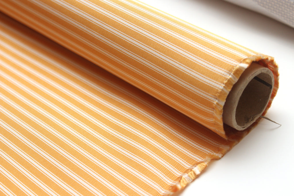 Orange Stripe Silk Fabric