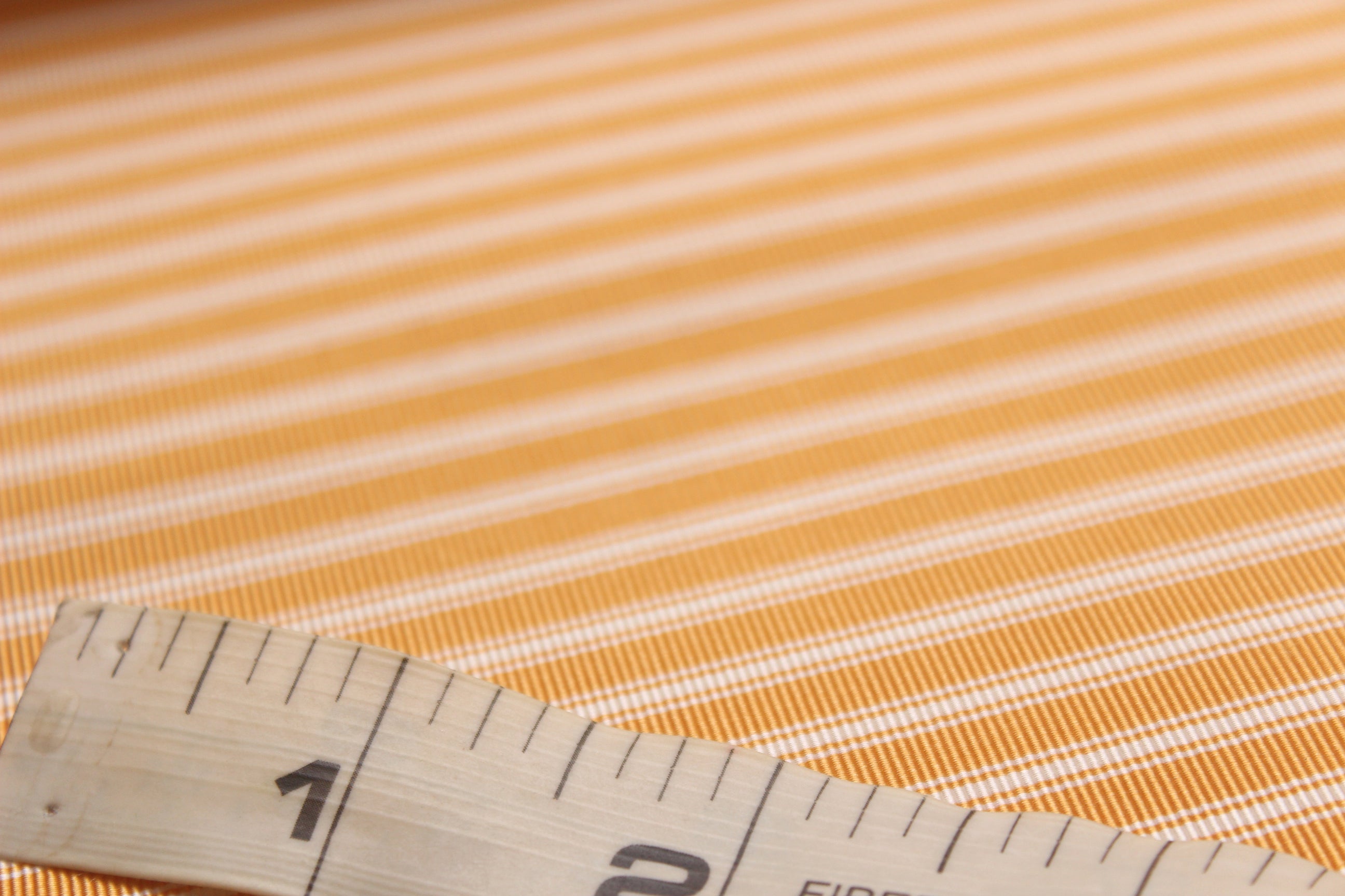 Orange Stripe Silk Fabric