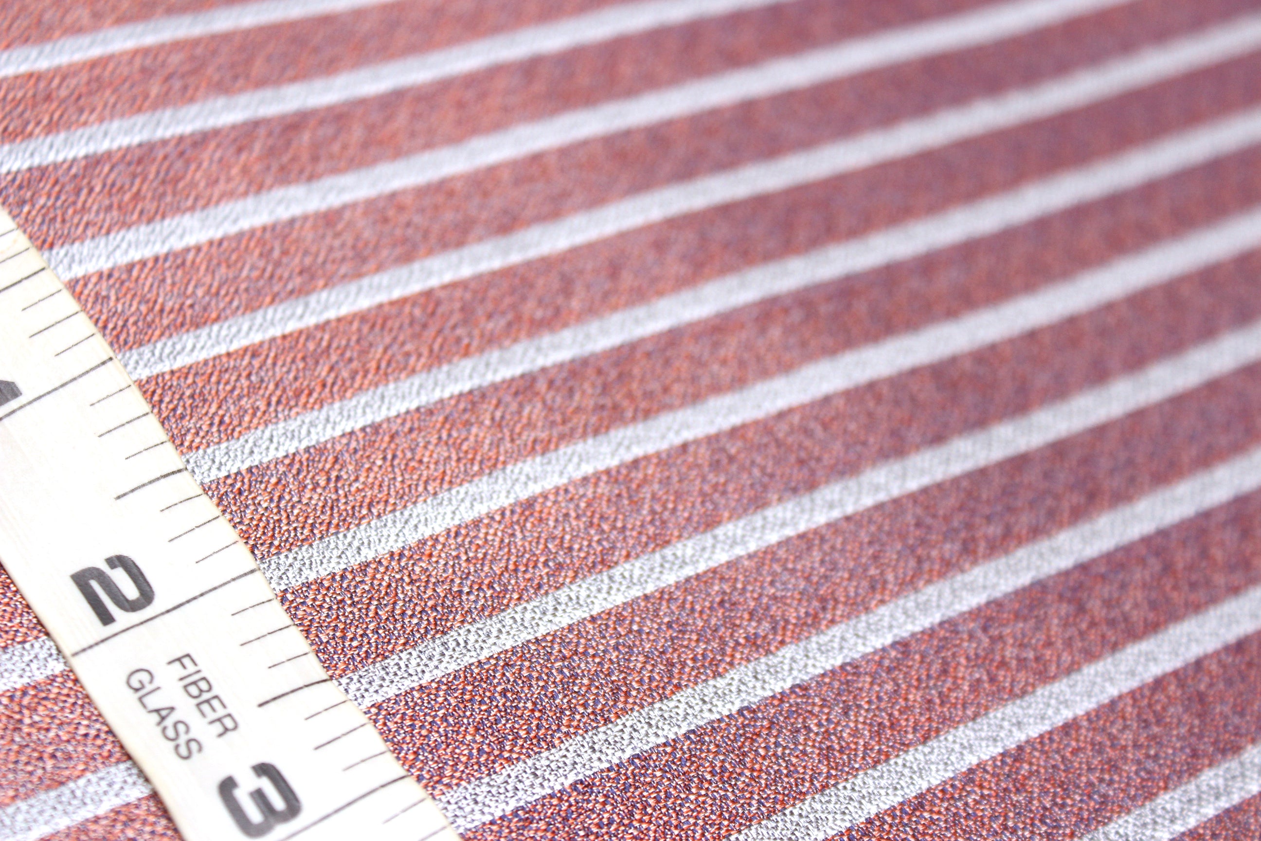 Grey Dusty Rose Mauve Stripe Silk Fabric