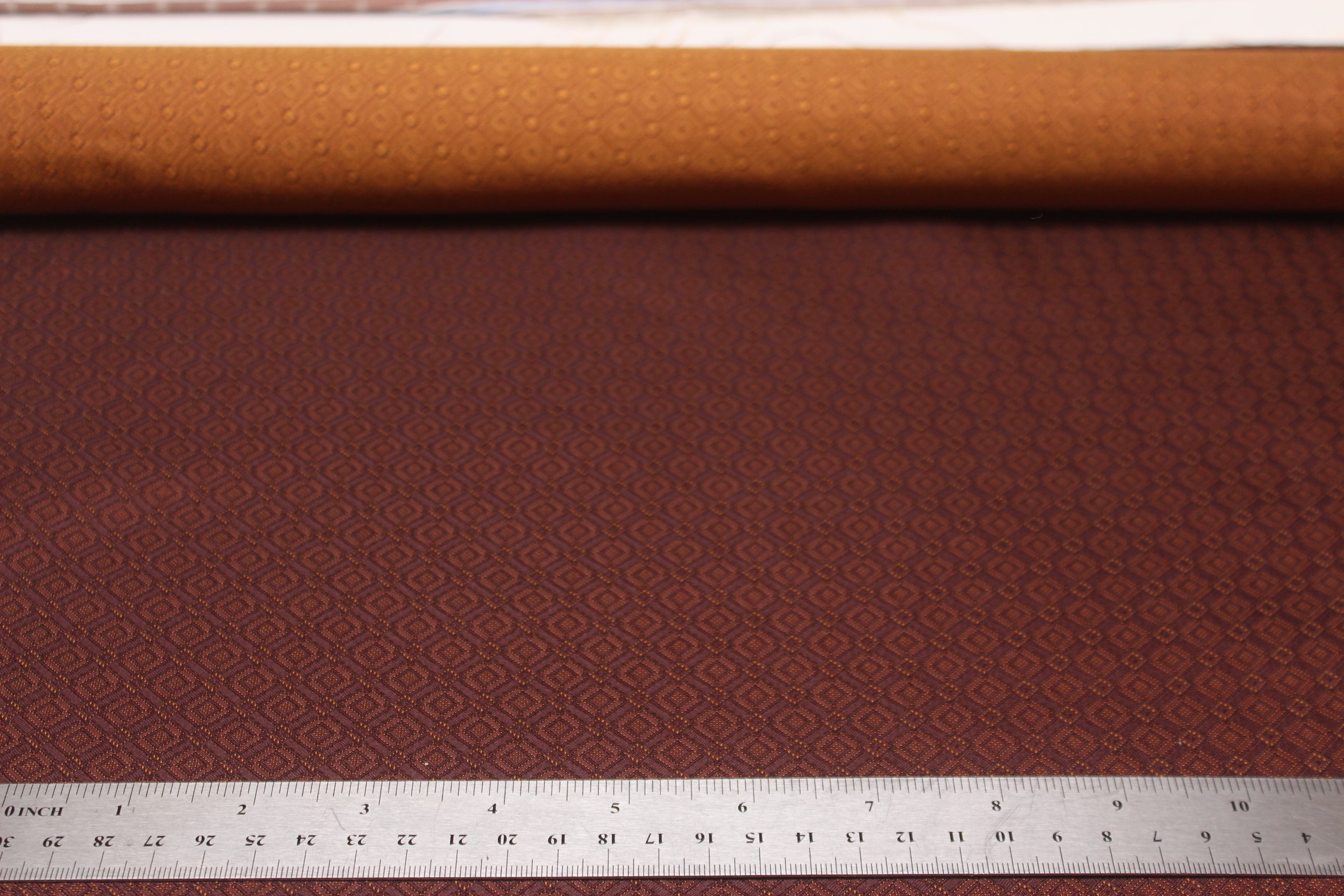 Brown Mustard Reversible Silk Fabric