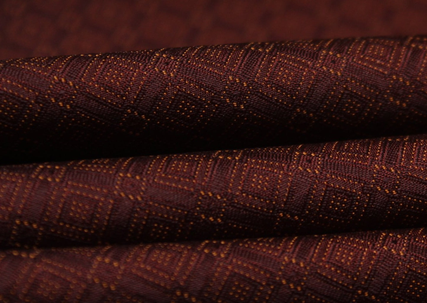 Brown Mustard Reversible Silk Fabric