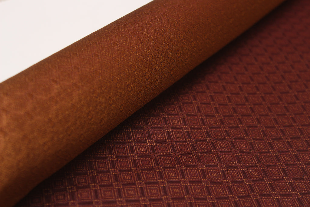 Brown Mustard Reversible Silk Fabric