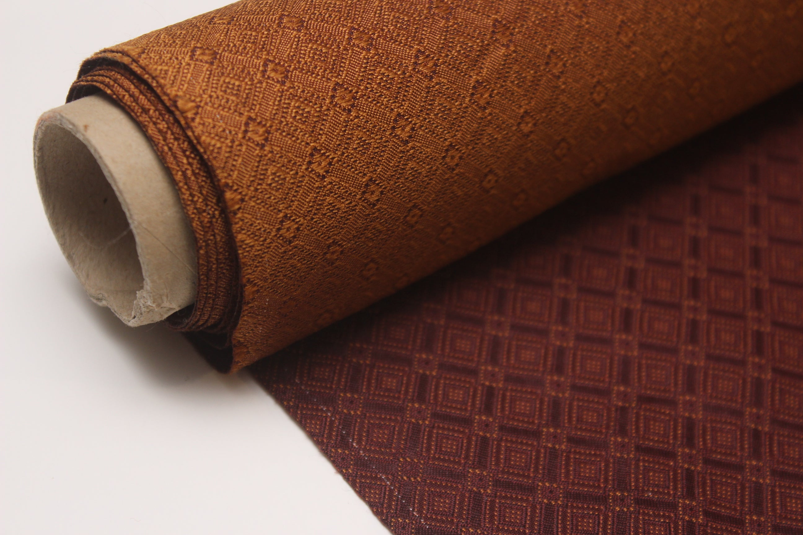 Brown Mustard Reversible Silk Fabric