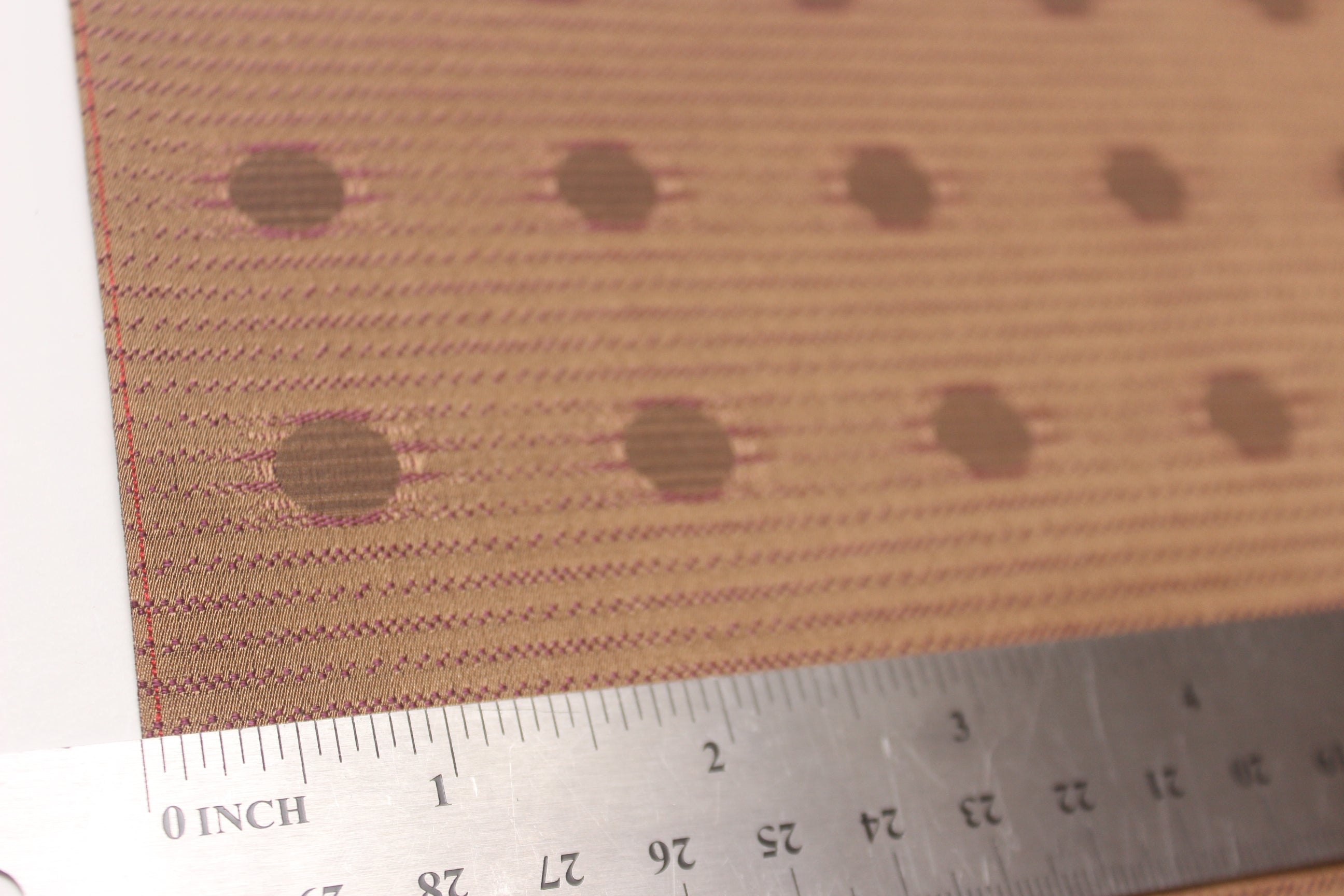 Polka Dot Brown Dusty Fuchsia Silk Fabric