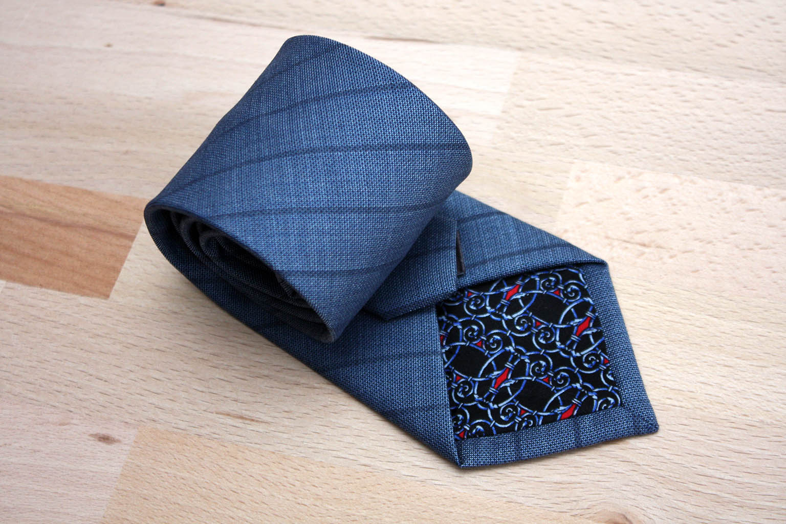 Blue Wool Necktie
