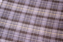 Load image into Gallery viewer, Grey Purple Plaid Woven Texture Silk Fabric
