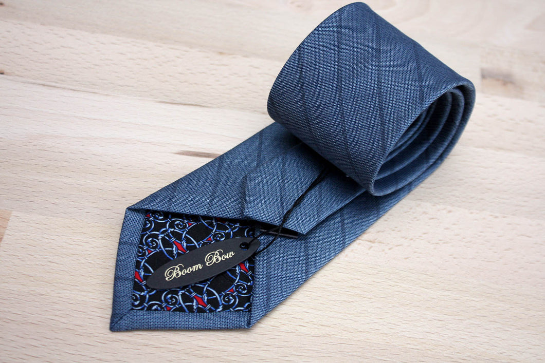 Blue Wool Necktie