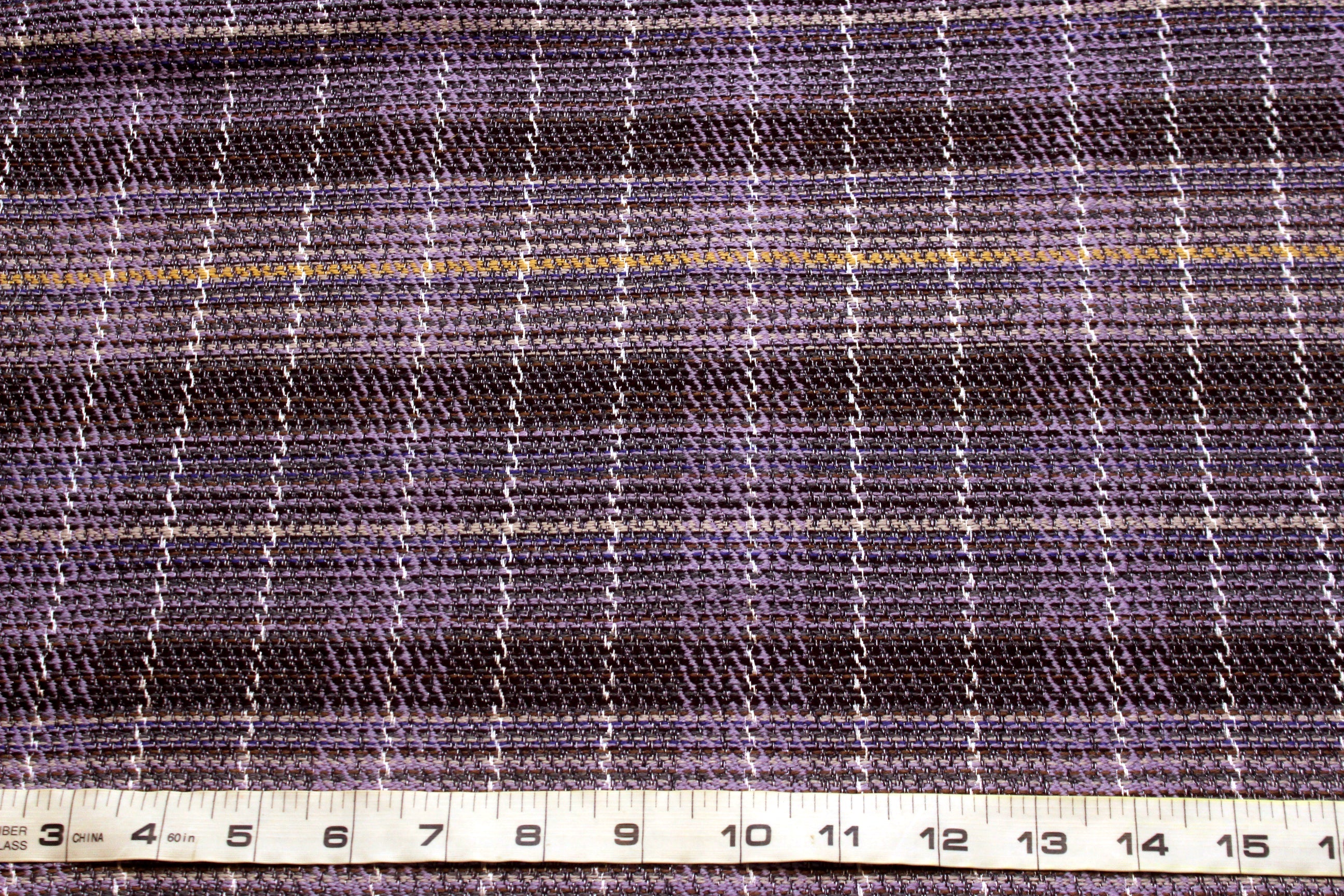 Grey Purple Plaid Woven Texture Silk Fabric