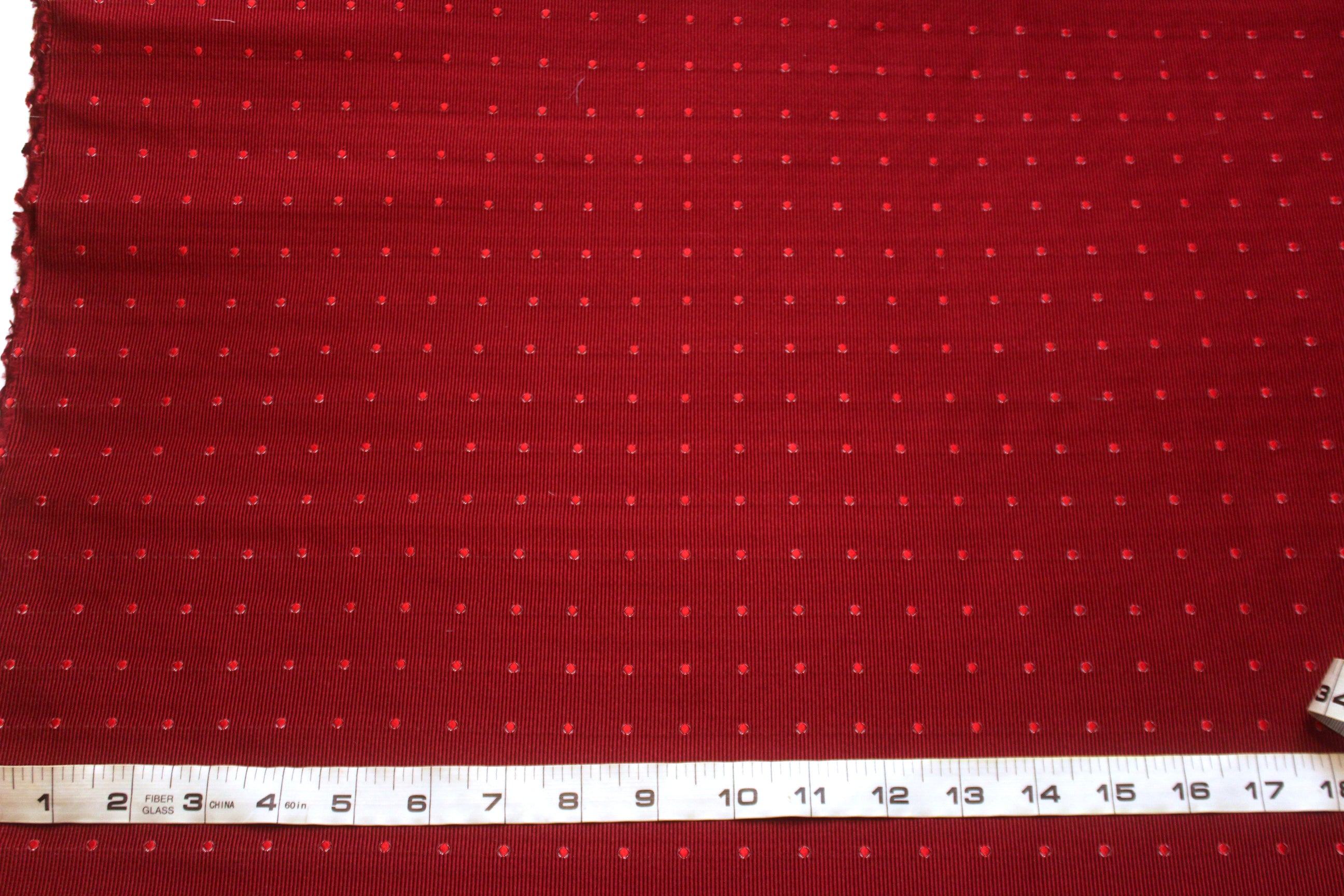 Polka Dot Red Silk Fabric
