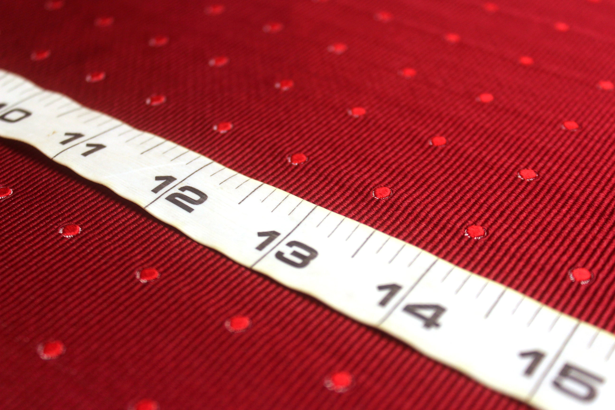 Polka Dot Red Silk Fabric