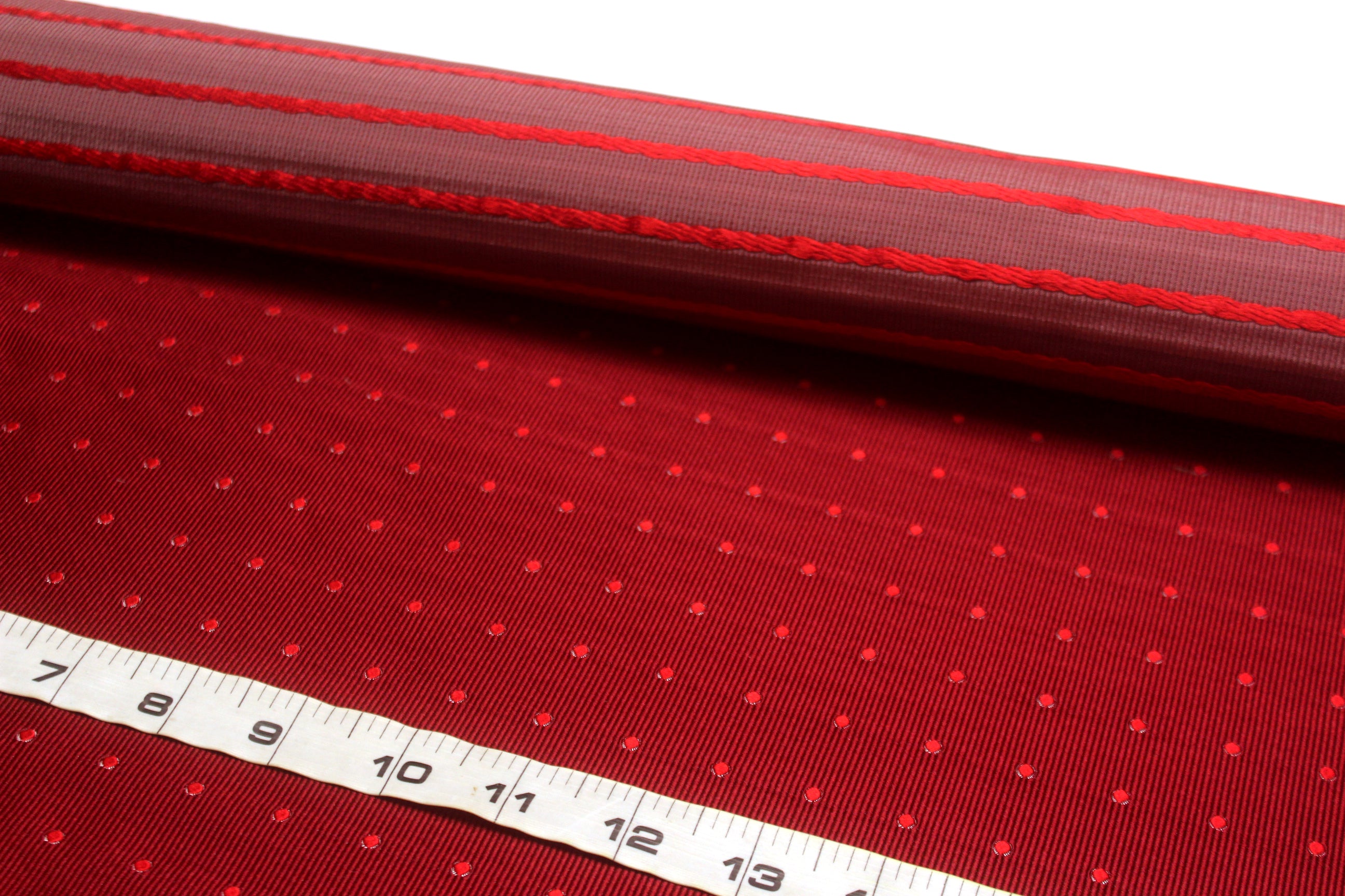 Polka Dot Red Silk Fabric