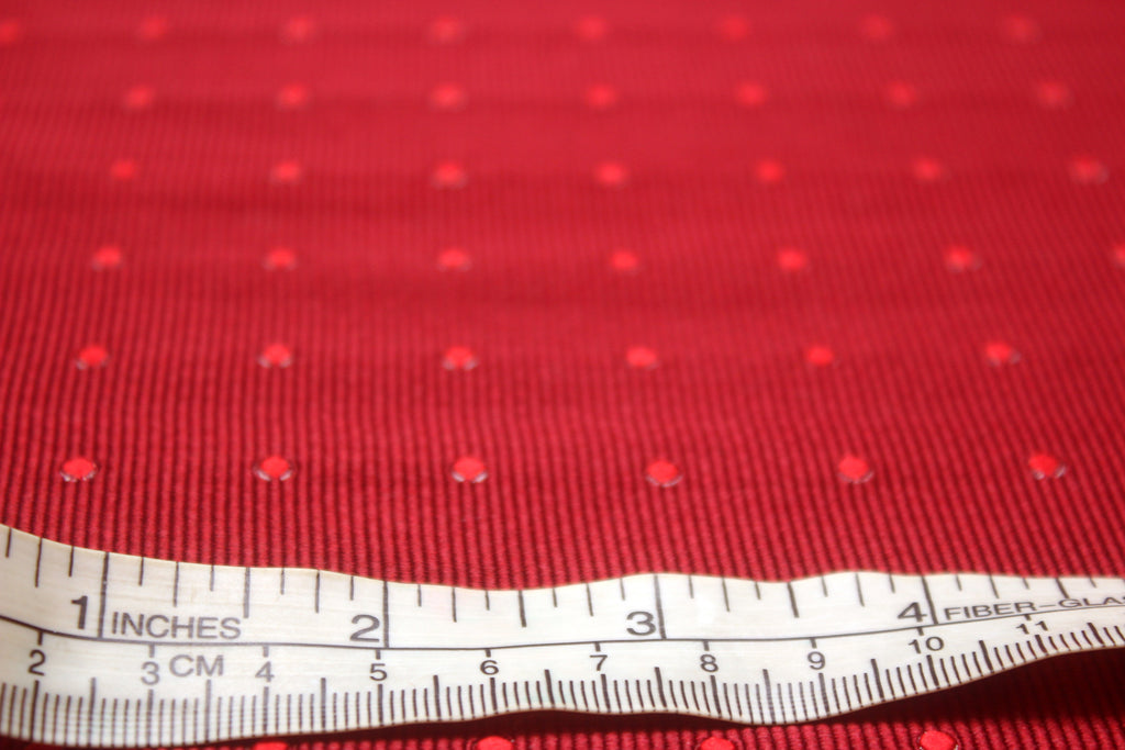 Polka Dot Red Silk Fabric