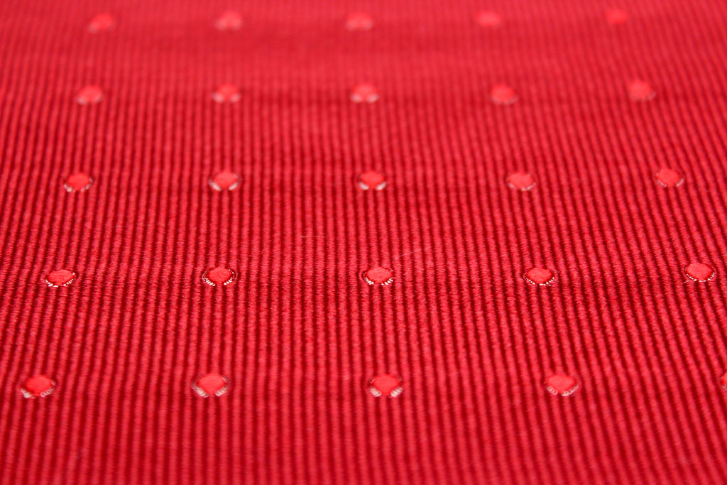Polka Dot Red Silk Fabric
