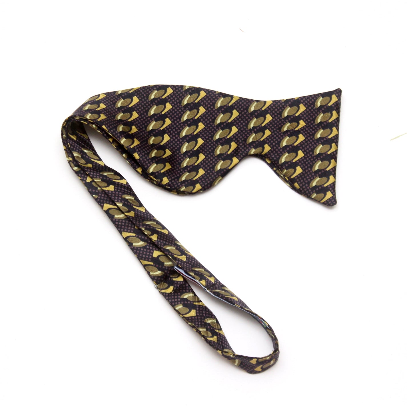Brown Big Butterfly Silk Bow Tie