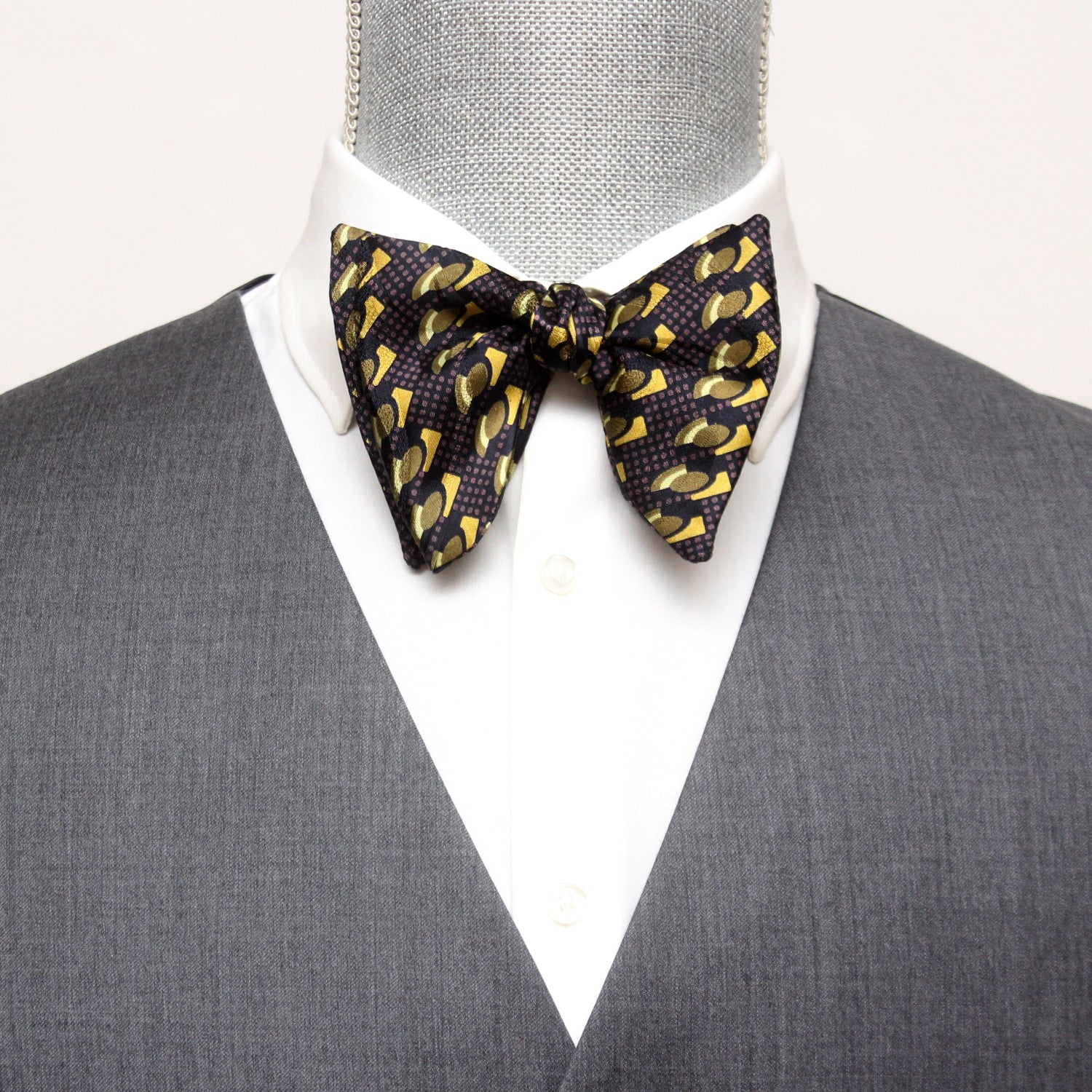Brown Big Butterfly Silk Bow Tie