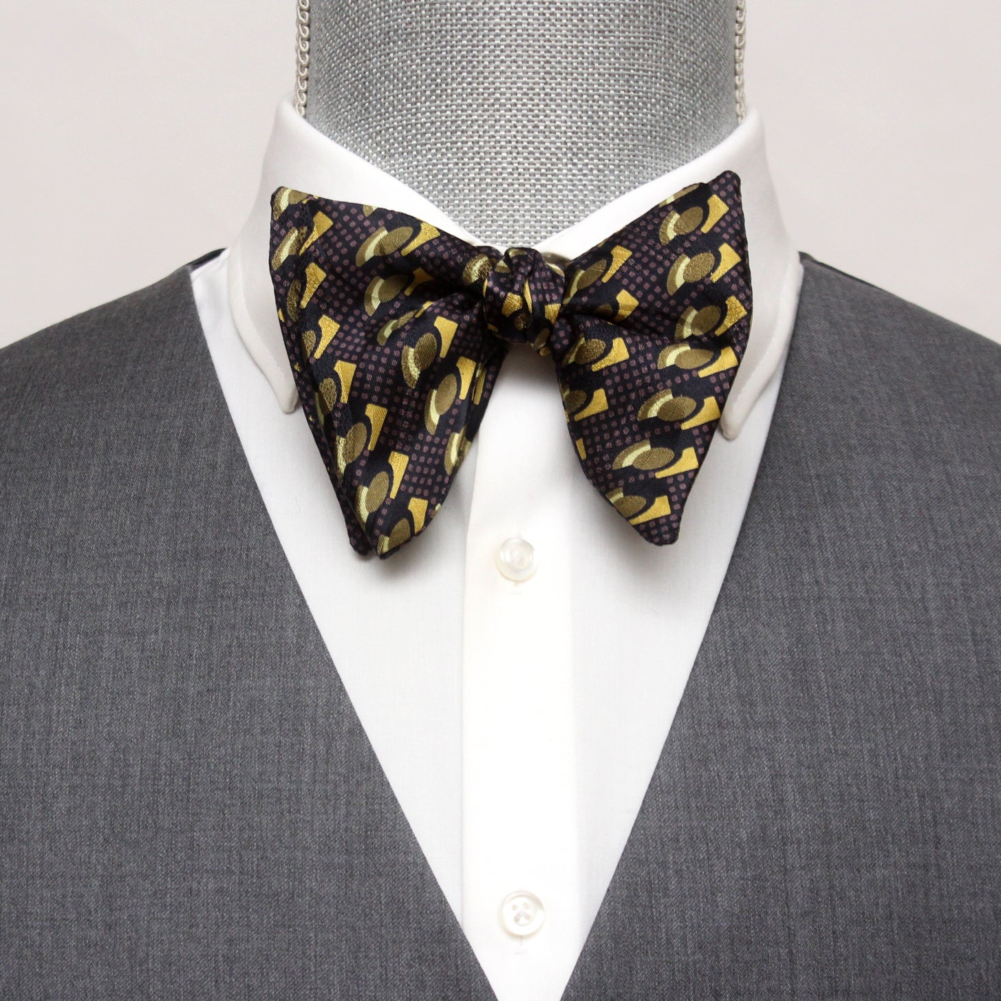 Brown Big Butterfly Silk Bow Tie