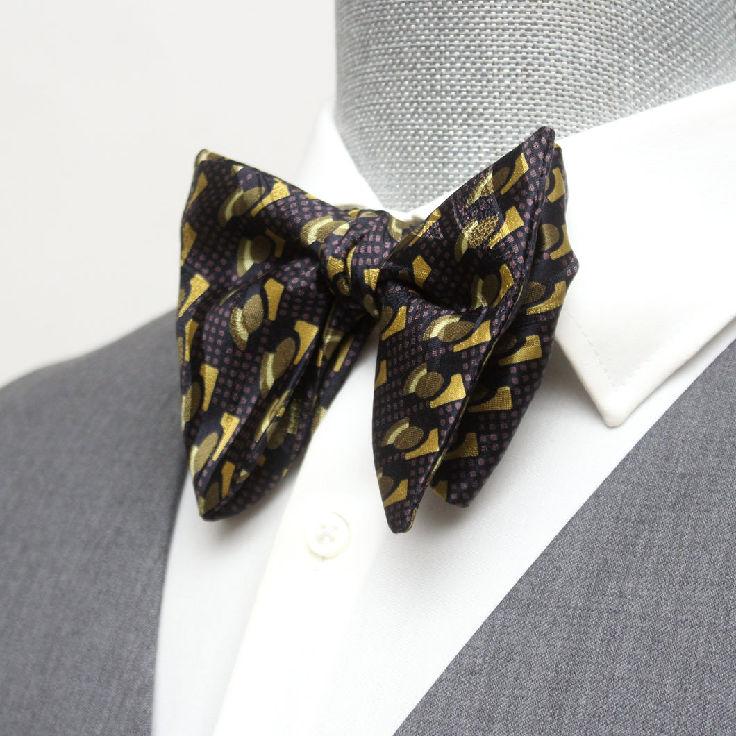 Brown Big Butterfly Silk Bow Tie