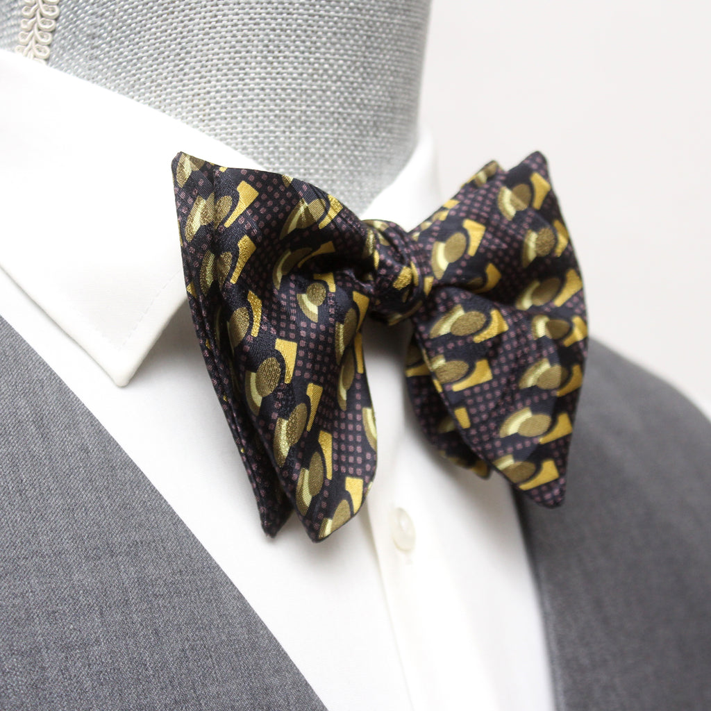 Brown Big Butterfly Silk Bow Tie