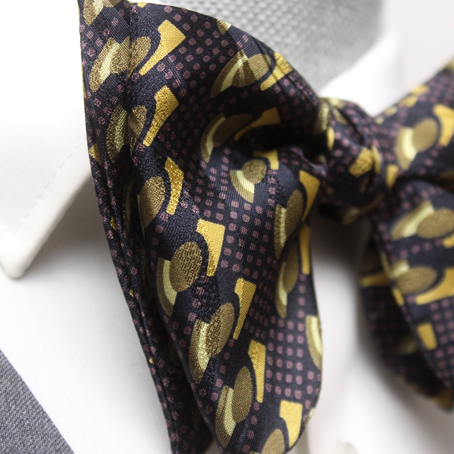 Brown Big Butterfly Silk Bow Tie